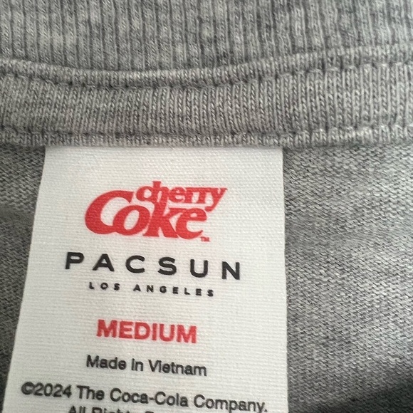 PacSun Cherry Coke Graphic Gray Tee - Picture 3 of 3